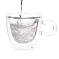 Vente chaude Clear Heat Resist tasses double couche